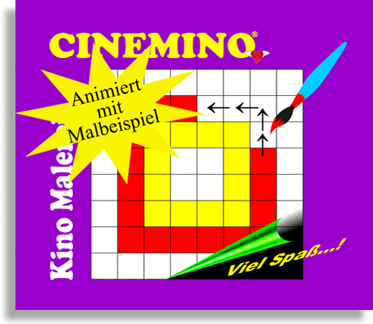 Cinemino Kino-Malerei Raster für Kinder, idealer Einstieg für Kinder ab 6 Jahren