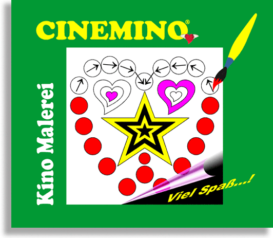 Cinemino Kino-Malerei Herz für Kinder, idealer Einstieg für Kinder ab 6 Jahren