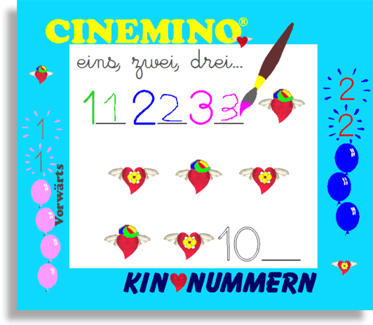 Cinemino Animation Kinonummer Herz für Kinder, idealer Einstieg für Kinder ab 5 Jahren
