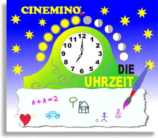 Cinemino Animation Uhrzeit für Kinder, idealer Einstieg für Kinder ab 4 Jahren