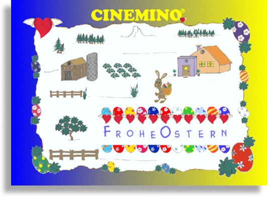 Cinemino Animation Ostern für uns alle, zauberhaftes gestaltetes Geschenk für das Osterfest